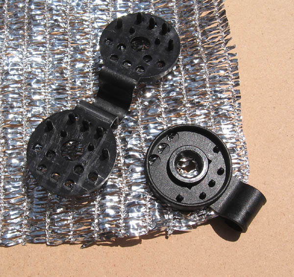 Our new durable reusable plastic grommets for both fabrics